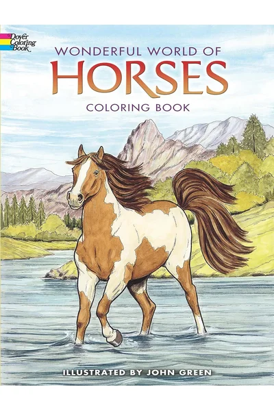 Cover of Wonderful World of Horses Coloring Book (Dover Animal Coloring Books)
