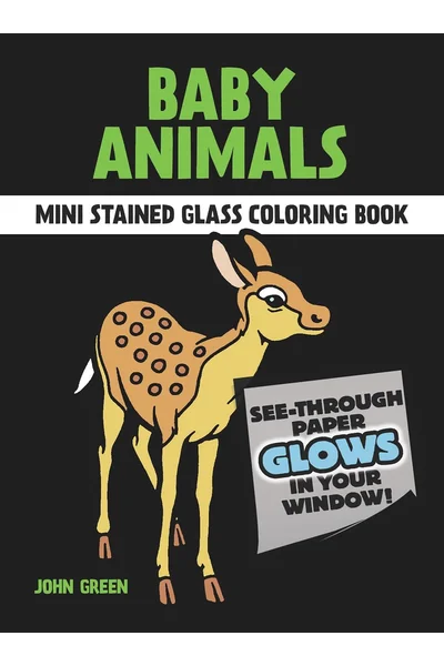 Cover of Baby Animals Mini Stained Glass Coloring Book (Dover Little Activity Books: Animals)